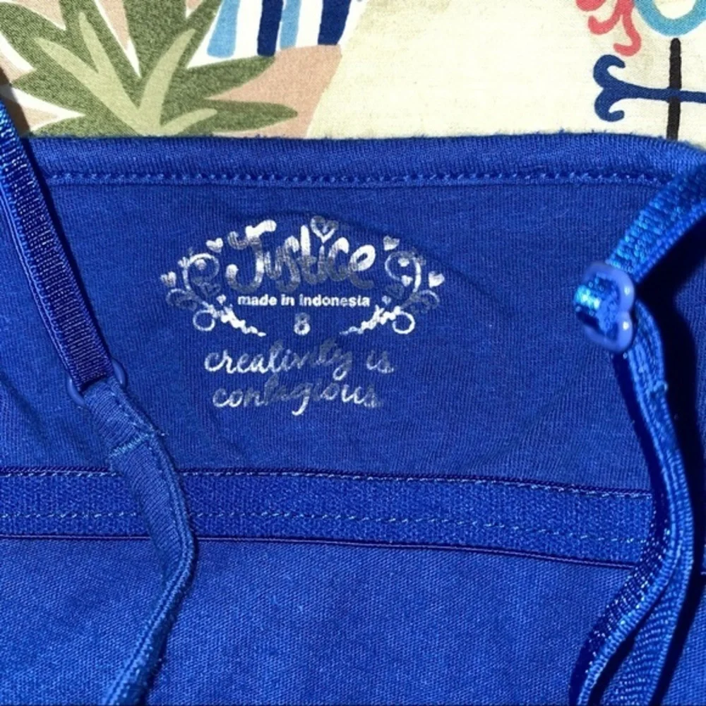 Justice cami red white & blue size‎ 8